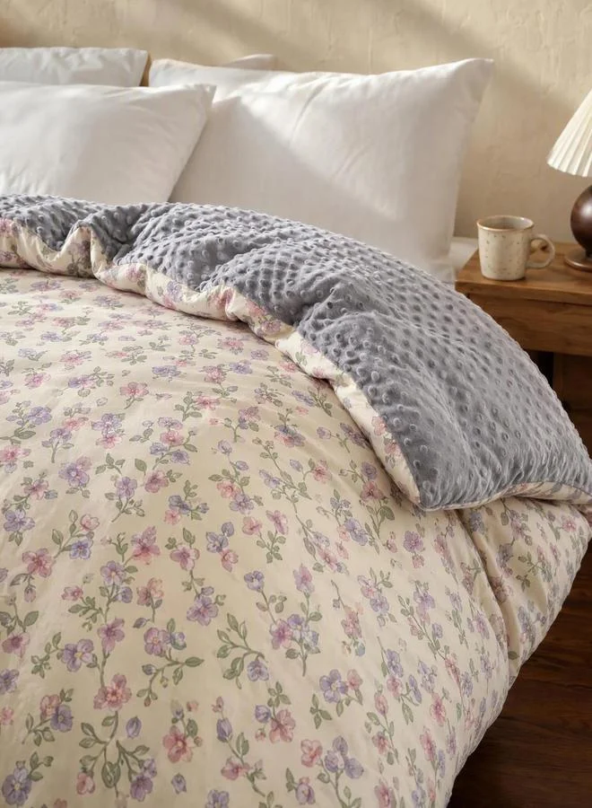 Styli Purple Floral Printed Comforter, 200x230cm