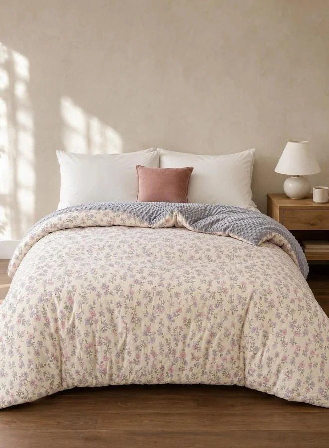 Styli Purple Floral Printed Comforter, 200x230cm