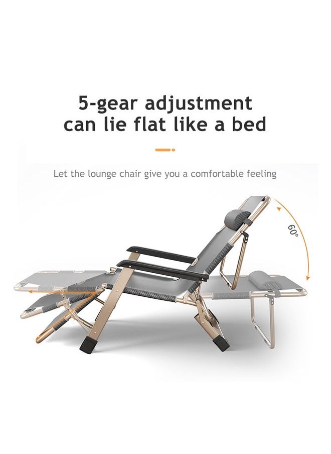 HQ-GAMING - Folding Lazy Sleeping Chair with Cotton Pad Cooling Lazy Couch Balcony Arm Chair  Zero Gravity Chair Lawn Recliner Reclining Patio Lounger Chair Folding Portable Chaise - Image 1