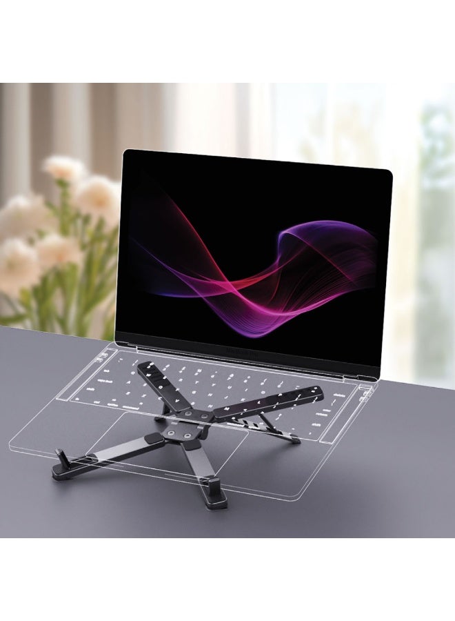 blupebble FlexiStand X Foldable Laptop Stand, Adjustable Aluminum Laptop Riser with 5 Height Levels, Portable Compact Notebook Stand, Ergonomic Cooling Desk Stand for MacBook, Windows Laptops & Tablets - Image 3