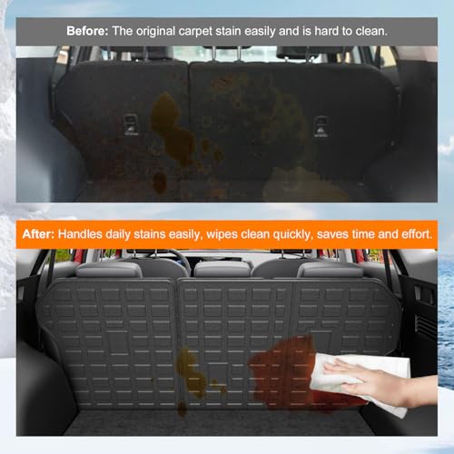 powoq Fuel&Hybrid Cargo Liner Compatible with 2023-2026 KIA Sportage Trunk Mat Cargo Mat Seat Back Protector TPE Mat (Not Fit PHEV) Replacement for 2023-2026 Kia Sportage Accessories (Backrest Mat) - Image 3