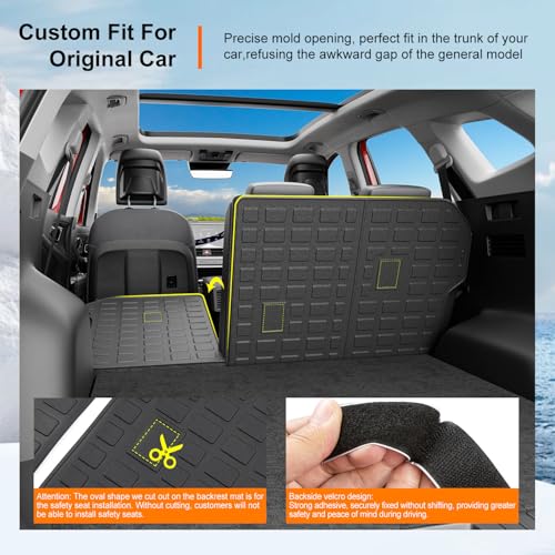 powoq Fuel&Hybrid Cargo Liner Compatible with 2023-2026 KIA Sportage Trunk Mat Cargo Mat Seat Back Protector TPE Mat (Not Fit PHEV) Replacement for 2023-2026 Kia Sportage Accessories (Backrest Mat) - Image 2