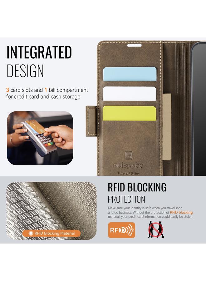 Case For Samsung Galaxy A35 5G A11 Side Buckle MagSafe Magnetic RFID Phone Leather Case  - Image 4