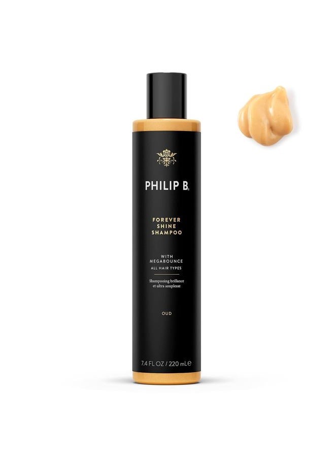 PHILIP B Forever Shine Shampoo, 7.4 fl. oz. (220 ml) - Volumizing Cleanser With Notes of Pure Oud Leaves Hair Smooth & Glossy, Reduces Frizz, For All Hair Types - Image 1