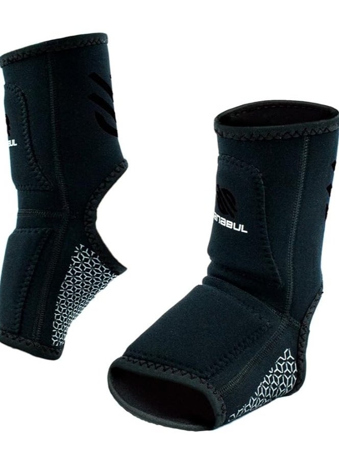 Sanabul  - Essential Striking Gel Ankle Guard For Mma Kickboxing | Ankle Sleeves For Men & Women | Mma Kickboxing Muay Thai Ankle Support And Protection (Pair) (Black, L/Xl) - Image 1