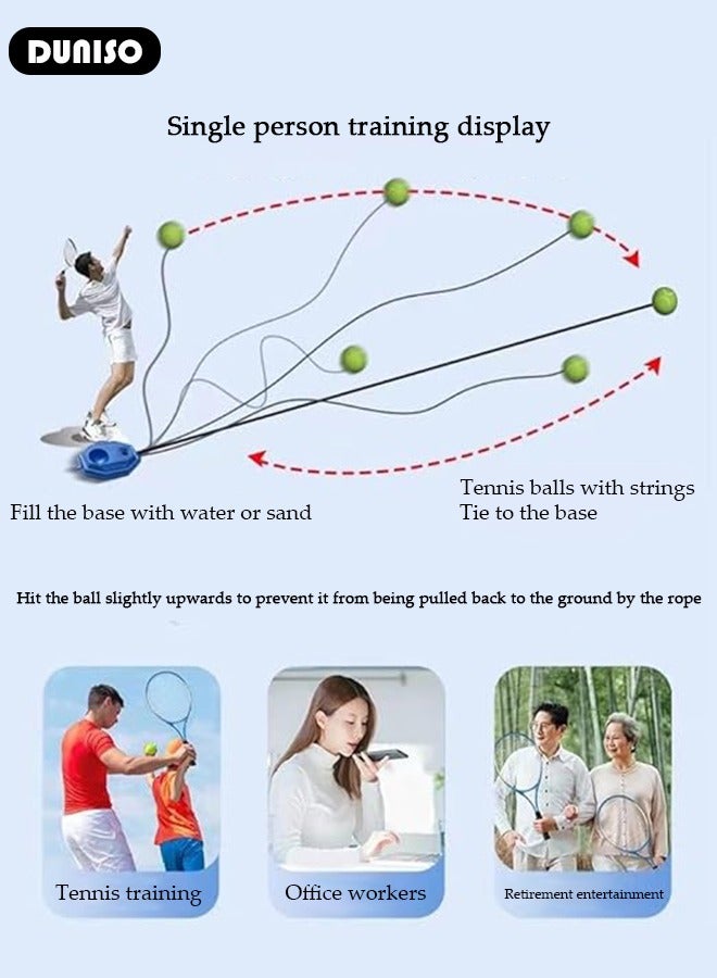 DUNISO Single Tennis Racket Set for Student Training Tennis and Beginners of 1 Tennis Racquet Lightweight Including 2 Tennis Balls 1 Non-slip Hand Glue 1 Tennis Bag and 1 Water Injection Base - Image 3
