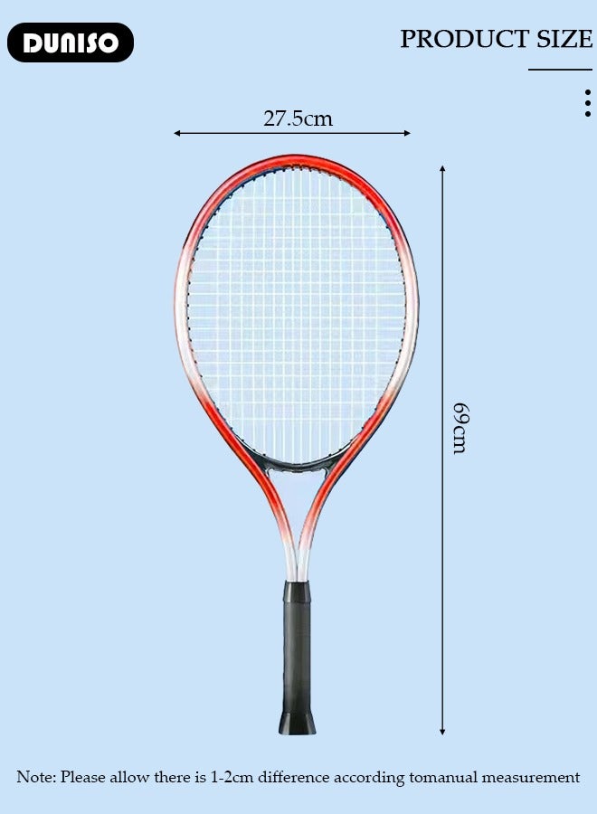 DUNISO Single Tennis Racket Set for Student Training Tennis and Beginners of 1 Tennis Racquet Lightweight Including 2 Tennis Balls 1 Non-slip Hand Glue 1 Tennis Bag and 1 Water Injection Base - Image 4