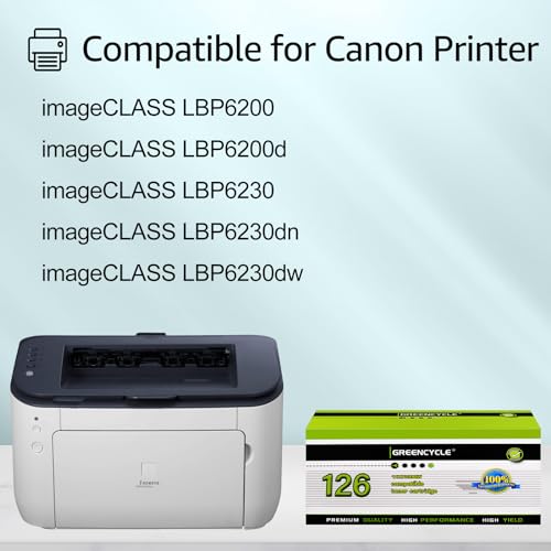 greencycle Compatible Toner Cartridge Replacement for Canon 126 CRG-126 CRG126 3483B001 for use in ImageClass LBP6200d, and LBP6230dw Wireless Laser Printers (Black,3 PK) - Image 2