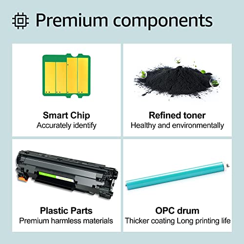 greencycle Compatible Toner Cartridge Replacement for Canon 126 CRG-126 CRG126 3483B001 for use in ImageClass LBP6200d, and LBP6230dw Wireless Laser Printers (Black,3 PK) - Image 4