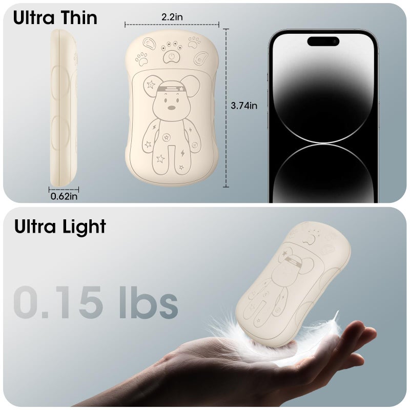 WXX Rechargeable Hand Warmers 2 Pack  Wxx 2 In 1 Electric Hand Warmer  6000Mah Portable Pocket Warmers Dual-Sided Safe Heating  Electronic Winter Gifts For Men Women Kids  Golf  Outdoors Beige - Image 4