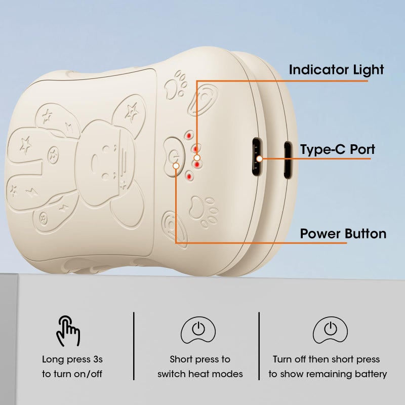 WXX Rechargeable Hand Warmers 2 Pack  Wxx 2 In 1 Electric Hand Warmer  6000Mah Portable Pocket Warmers Dual-Sided Safe Heating  Electronic Winter Gifts For Men Women Kids  Golf  Outdoors Beige - Image 5