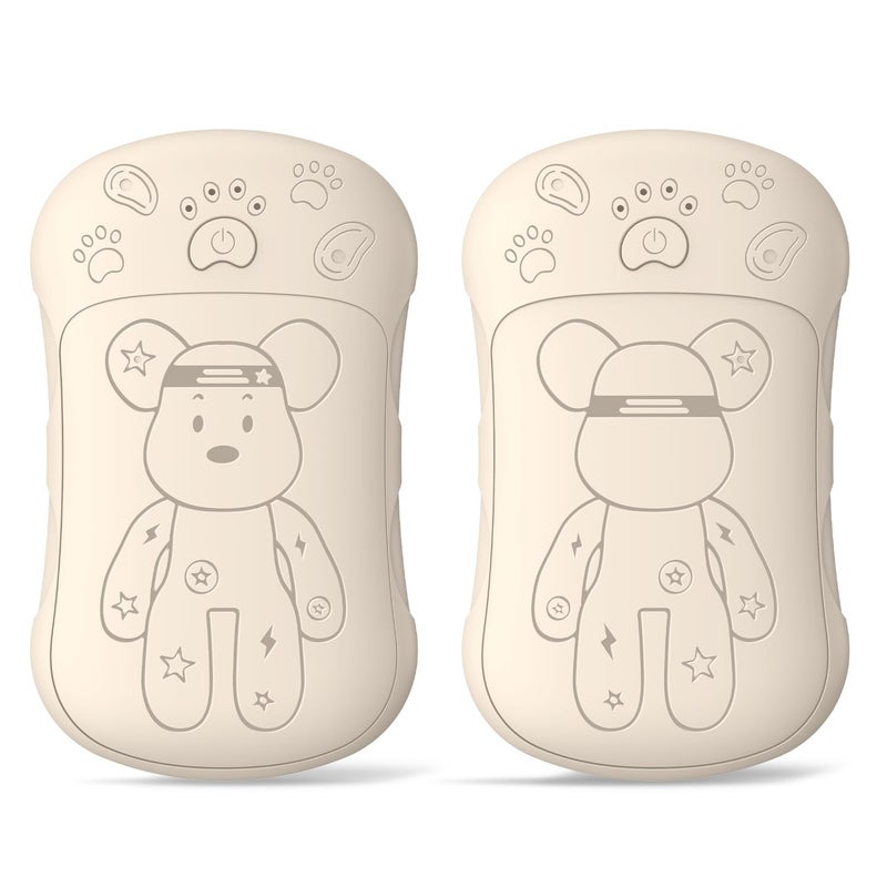WXX Rechargeable Hand Warmers 2 Pack  Wxx 2 In 1 Electric Hand Warmer  6000Mah Portable Pocket Warmers Dual-Sided Safe Heating  Electronic Winter Gifts For Men Women Kids  Golf  Outdoors Beige - Image 1
