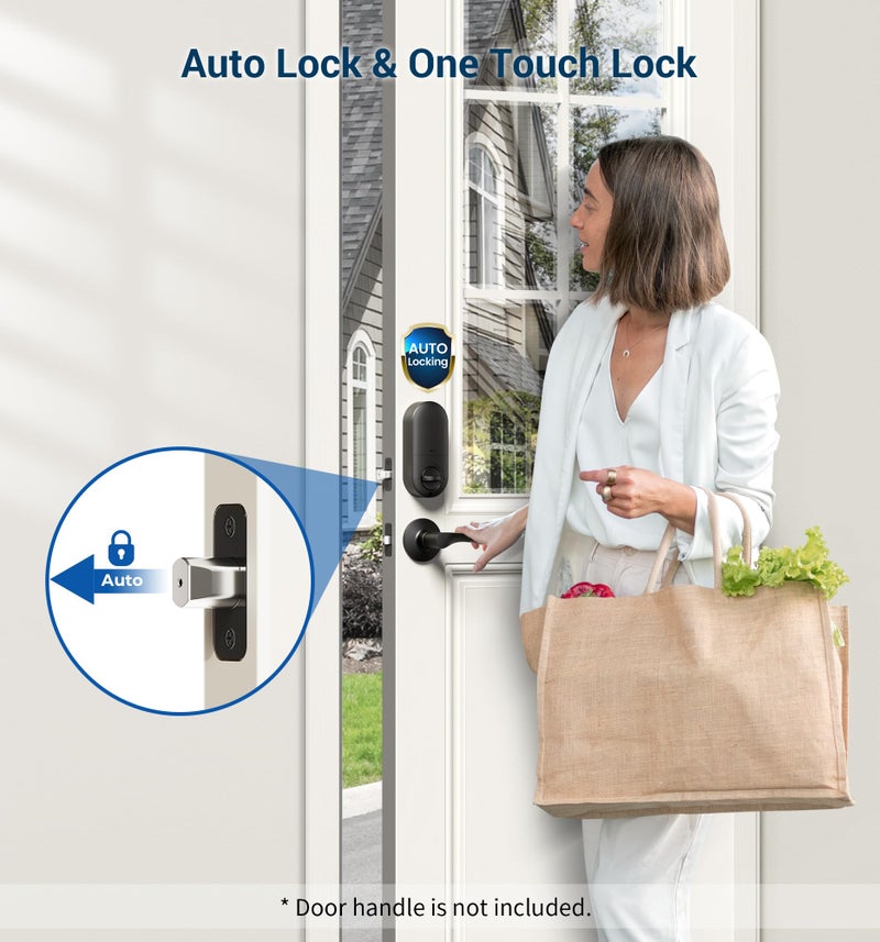 Veise Keyless Entry Door Lock, Electronic Keypad Deadbolt, Keyed Entry, Auto Lock, Anti-Peeking Password, Back Lit & Easy Installation Design, Oil Rubbed Bronze - Image 4