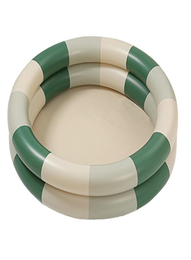 جوتوتوب مسبح قابل للنفخ للأطفال بتصميم كلاسيكي، مسبح عائلي لطيف ذو طبقة سميكة (مخطط أخضر) - Image 1