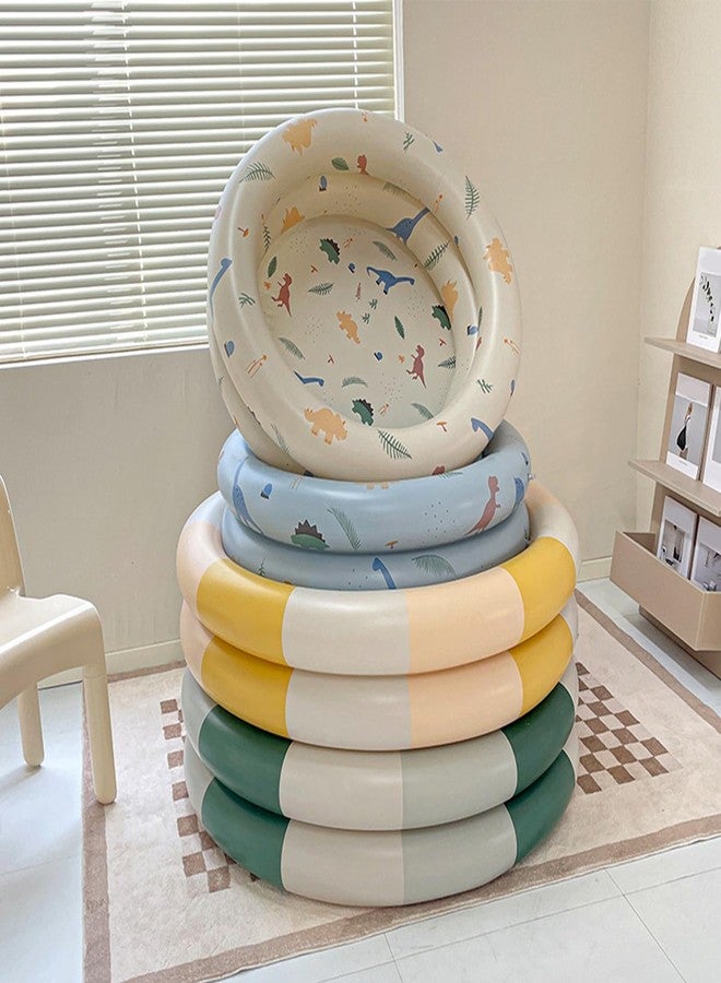 جوتوتوب مسبح قابل للنفخ للأطفال بتصميم كلاسيكي، مسبح عائلي لطيف ذو طبقة سميكة (مخطط أخضر) - Image 3