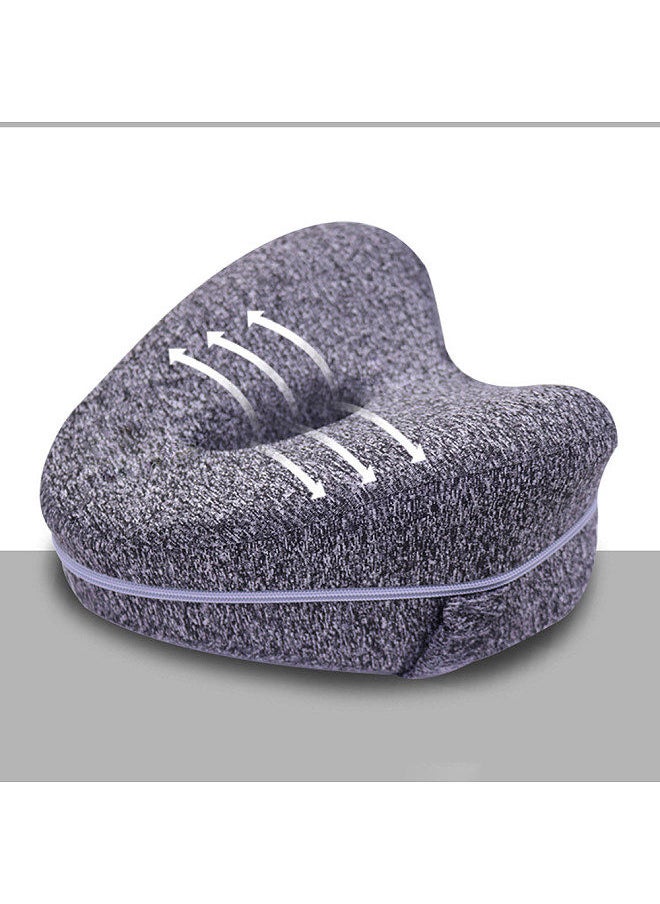 Generic - Memory Foam Knee Pillow with Elastic Strap Heart-shaped Slow Recovery Leg Positioner Pillow for Side Sleeper Pregnancy Relax Lower Back Pain Knee Pain - Image 1