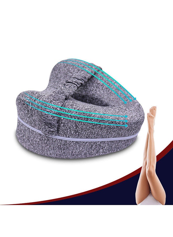 Generic - Memory Foam Knee Pillow with Elastic Strap Heart-shaped Slow Recovery Leg Positioner Pillow for Side Sleeper Pregnancy Relax Lower Back Pain Knee Pain - Image 1