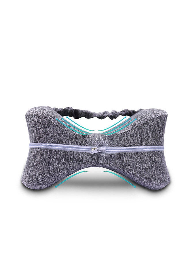 Generic - Memory Foam Knee Pillow with Elastic Strap Heart-shaped Slow Recovery Leg Positioner Pillow for Side Sleeper Pregnancy Relax Lower Back Pain Knee Pain - Image 1