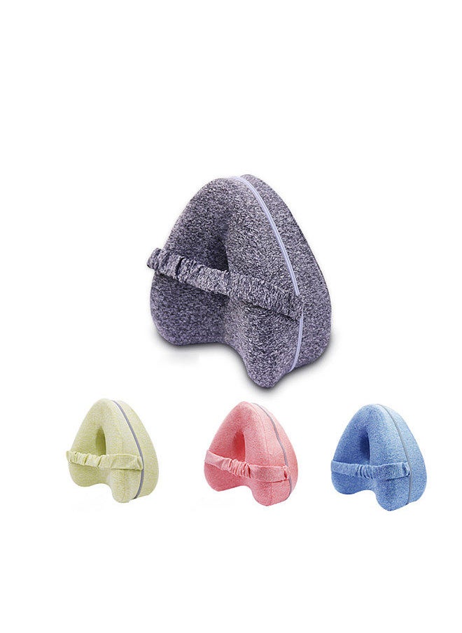 Generic - Memory Foam Knee Pillow with Elastic Strap Heart-shaped Slow Recovery Leg Positioner Pillow for Side Sleeper Pregnancy Relax Lower Back Pain Knee Pain - Image 1
