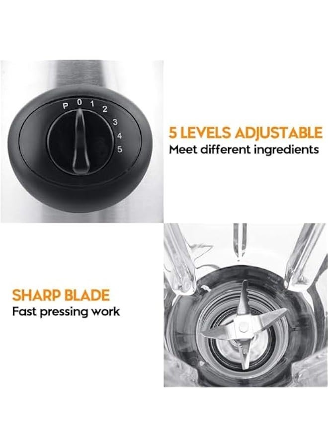 Beauenty 1.5L 2 in 1 Fruit Vegetables Blenders Cup BPA Free Electric Juicer Ice Smoothie Mixer Machine - Image 4