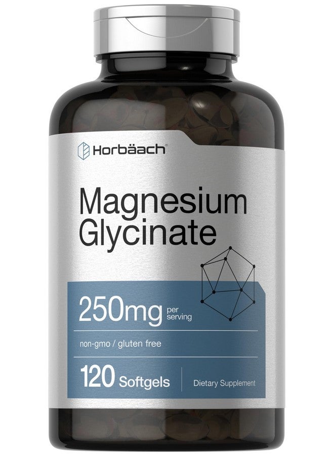 Horbäach Magnesium Glycinate | 250mg | 120 Softgels | Non-GMO and Gluten Free Supplement - Image 1