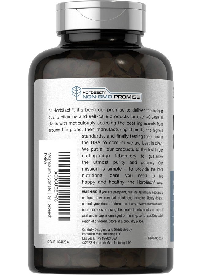 Horbäach Magnesium Glycinate | 250mg | 120 Softgels | Non-GMO and Gluten Free Supplement - Image 3