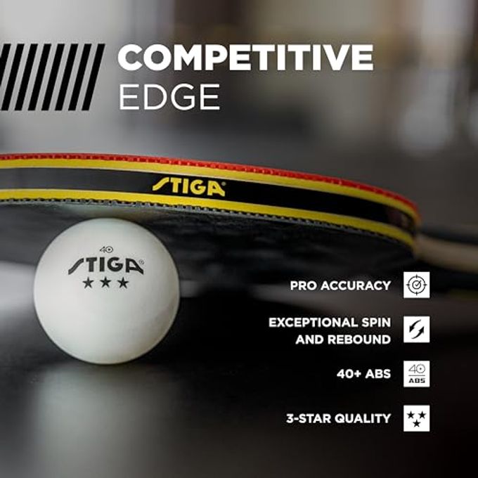 Stiga 3-Star Table Tennis Balls, White (24 Pack) - Image 5