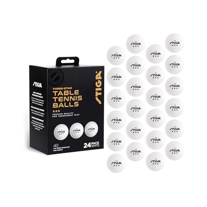 Stiga 3-Star Table Tennis Balls, White (24 Pack) - Image 4