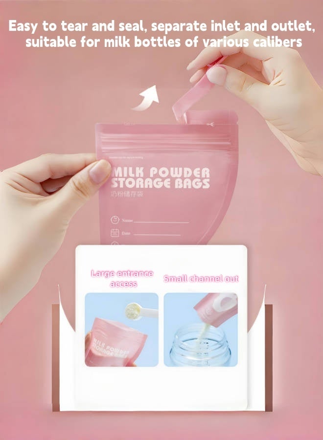 30 قطعة أكياس تخزين أغذية الأطفال موزع حليب مجفف أكياس تغذية أطفال محمولة يمكن التخلص منها حاوية حليب صناعي 300 مل/50 جم خالية من مادة BPA سعة للأطفال الصغار رعاية الآباء - Image 4