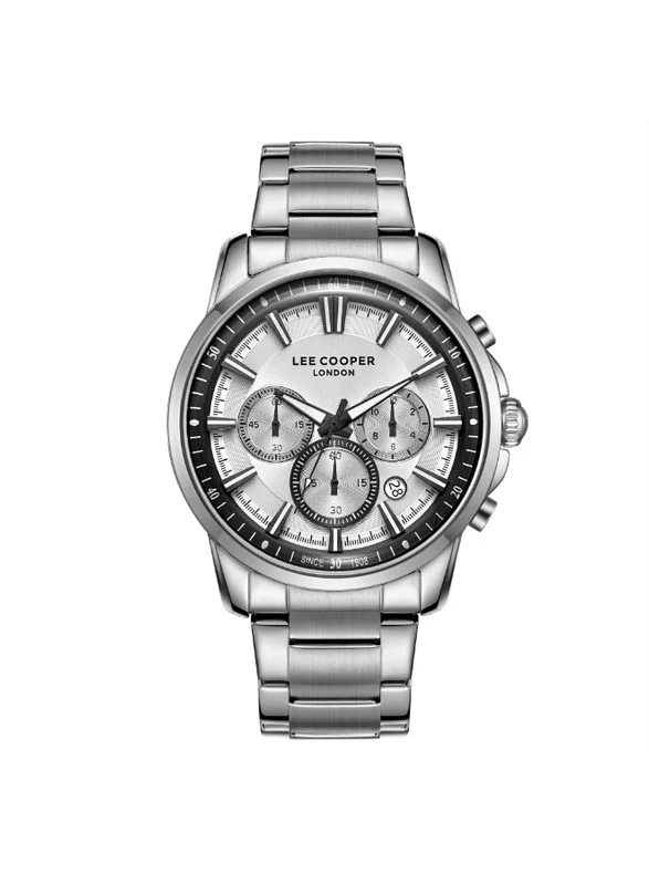 Lee Cooper LC08068.330 Men Multi Function Display Watch & Metal Strap Silver