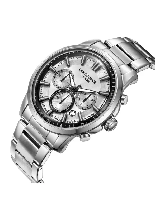 Lee Cooper Lee Cooper LC08068.330 Men Multi Function Display Watch & Metal Strap Silver