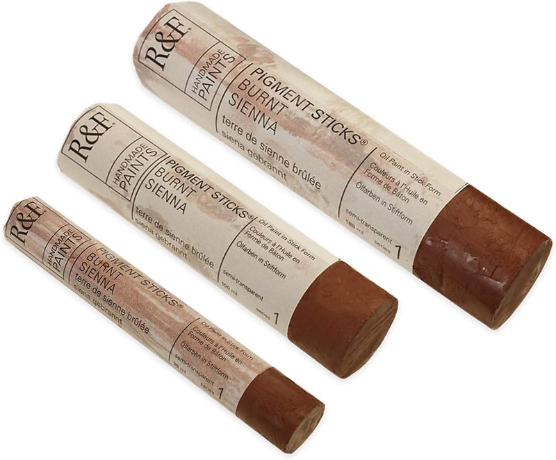 R&F Handmade Paints Pigment Stick - 38ml, Burnt Sienna - Image 4