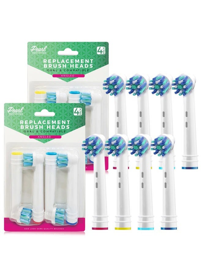 Pearl Enterprises Replacement Brush Heads Compatible With Oral B Braun Electric Toothbrush- 16 Pk of Generic Assorted Brushes For Oralb- 8 Cross & 8 Floss- Fits Oral-b Pro 1000, Vitality, Triumph, Kids + More! - Image 3