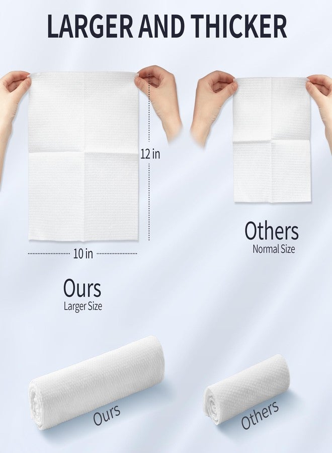 Deluwire Disposable Face Towels XL 10"×12", 50 Count Ultra Soft Thick Biodegradable Facial Towels, Plant Fiber Dry Wipes for Sensitive Skin, Makeup Remover & Face Cleansing, Skin Friendly Washcloths for Travel - Image 5