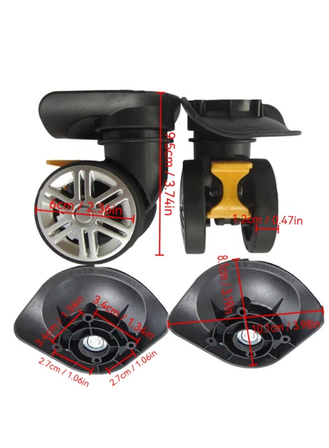 4 عجلات أمتعة، ملحقات عجلات الأمتعة، سهلة التركيب، مناسبة للأمتعة - Image 2