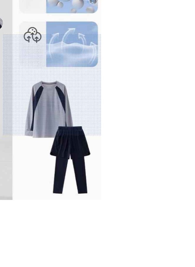Children's Long Sleeved Long Pants Two-Piece Running Basketball Training Quick Drying Sports Suit  - Image 4