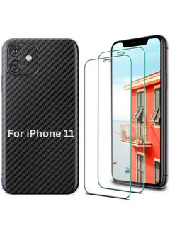 iPhone11 1 Piece Carbon Fiber Skin Wrap and 2 Piece 10H Screen Protectors - pzsku/ZB80B6F9D21C8BE5581A5Z/45/_/1738306762/da3cf44d-01cc-4b80-9733-123cf483ac59