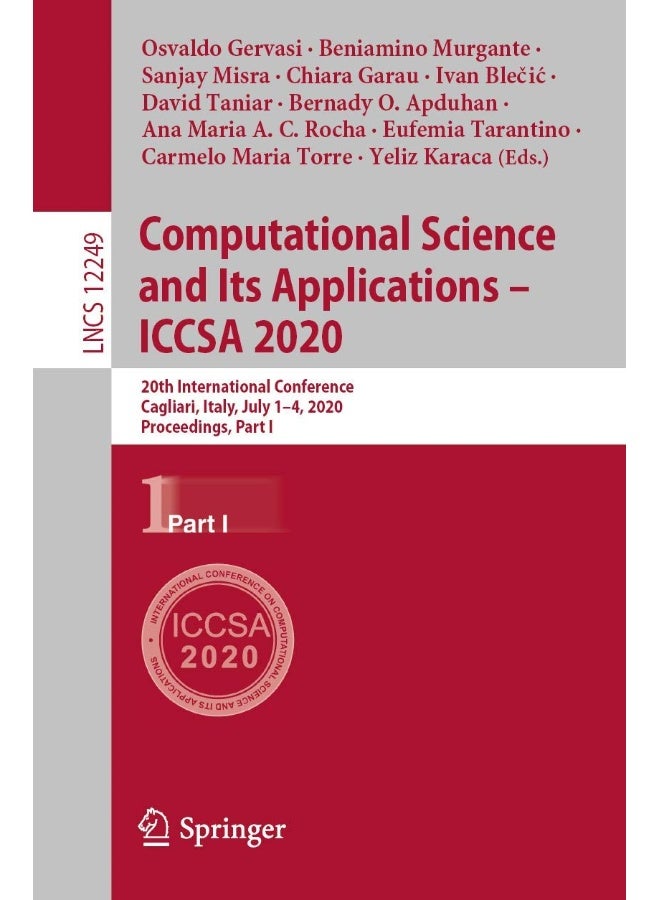 Computational Science and Its Applications - ICCSA 2020: 20th International Conference, Cagliari, Italy, July 1-4, 2020, Proceedings, Part I