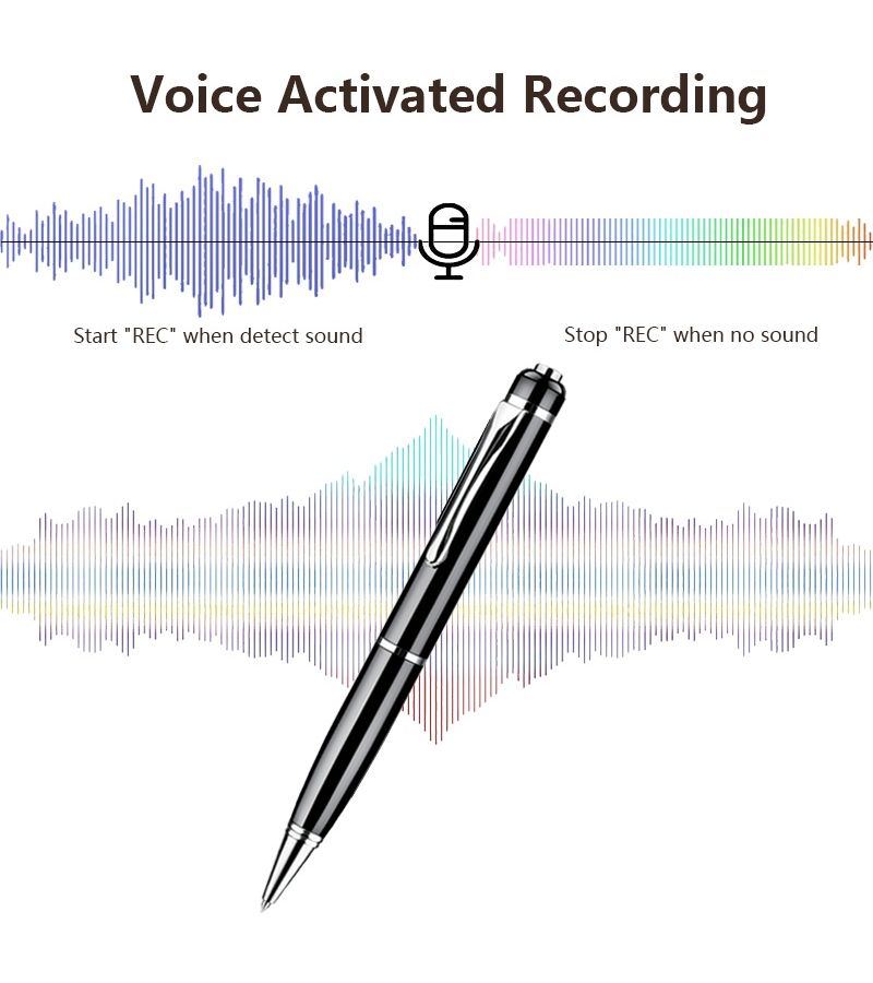 128GB Voice Activated Recorder With Noise Reduction And Auto Record Portable USB Rechargeable Mini MP3 Audio Recorder For Lectures Meetings Interviews Car PC Compatible Durable Design Long Battery Life Lightweight Device Student Notes Car Dictation - Image 2