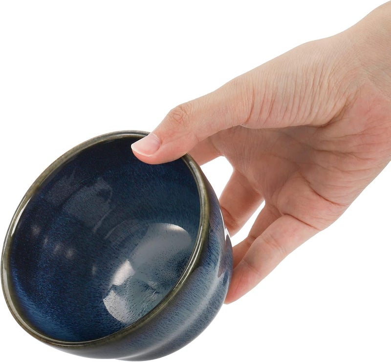 Peohud 6 Pack Small Dessert Bowls 8 Ounce Bouillon Cups Porcelain Pinch Bowl Ramekins for Dessert Pudding Soup Dipping Sauce - Image 4