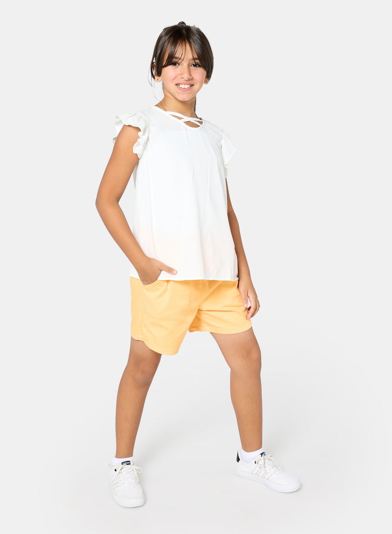 Panco Girls VINTAGE Ruffled Sleeve Blouse - Image 4
