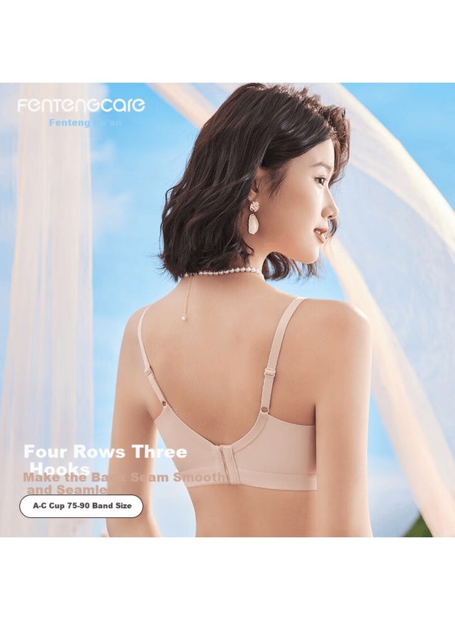 Fentengcare French Style Comfortable Seamless Mesh Cup Small Chest Push-up Anti-sagging Anti-spread Bra Xqf - Image 3