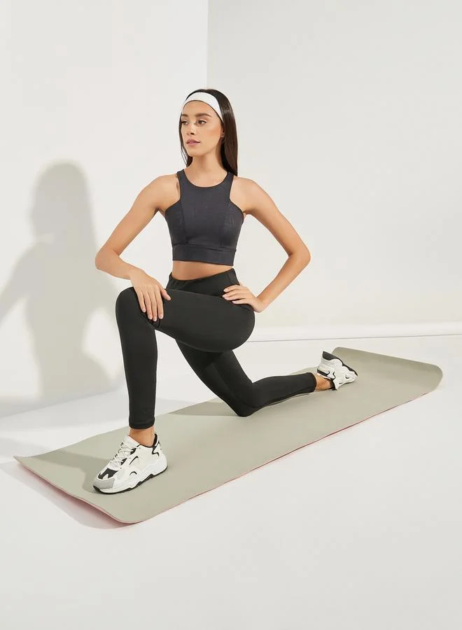 Styli Active 2-Way Usable Textured Yoga Mat with Carry On Strap, 183x61x0.6cm