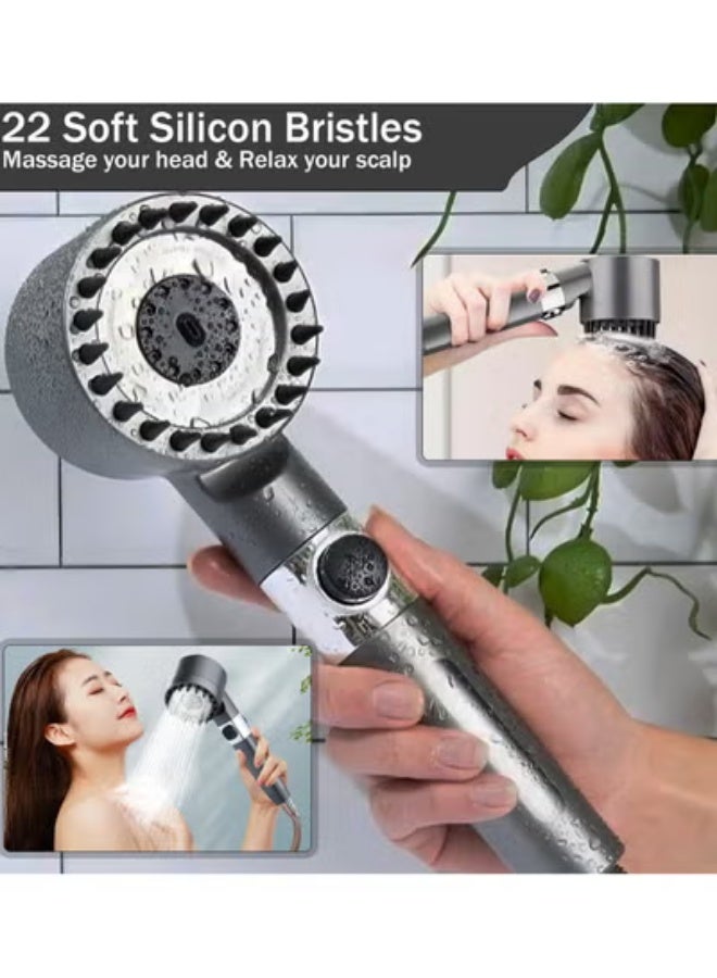 Shower Head with Handheld, High Flow Even with Low Water Pressure Flow and Multiple Spray Modes Shower Head with Filter with hose 60" Bracket, Rubber Washers and extra 3 Cotton Filters - Image 3