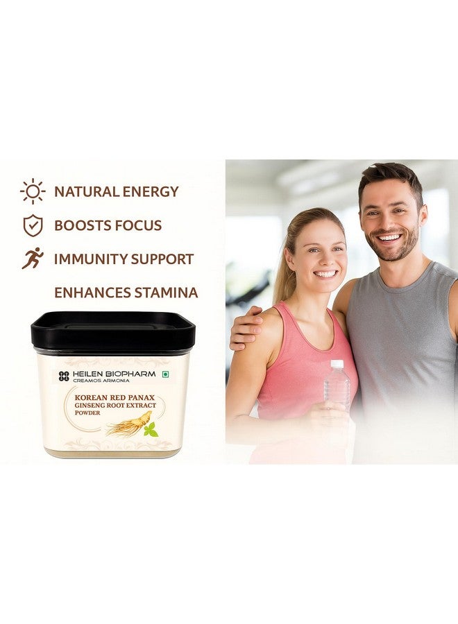 Heilen Biopharm Heilen Biopharm Korean Red Panax Ginseng Root Extract Powder - 150g | Natural Energy, Focus & Immunity Booster | Premium Herbal Supplement (Pack of 1)  - Image 4