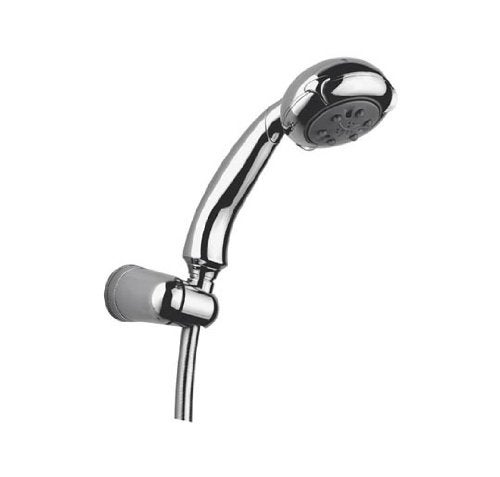 hindware Hindware Showers 5Flow Hand Shower with Rubbit Cleaning System and 150 Cm PVC Tube and Swivel Wall Hook with Opener Chrome 