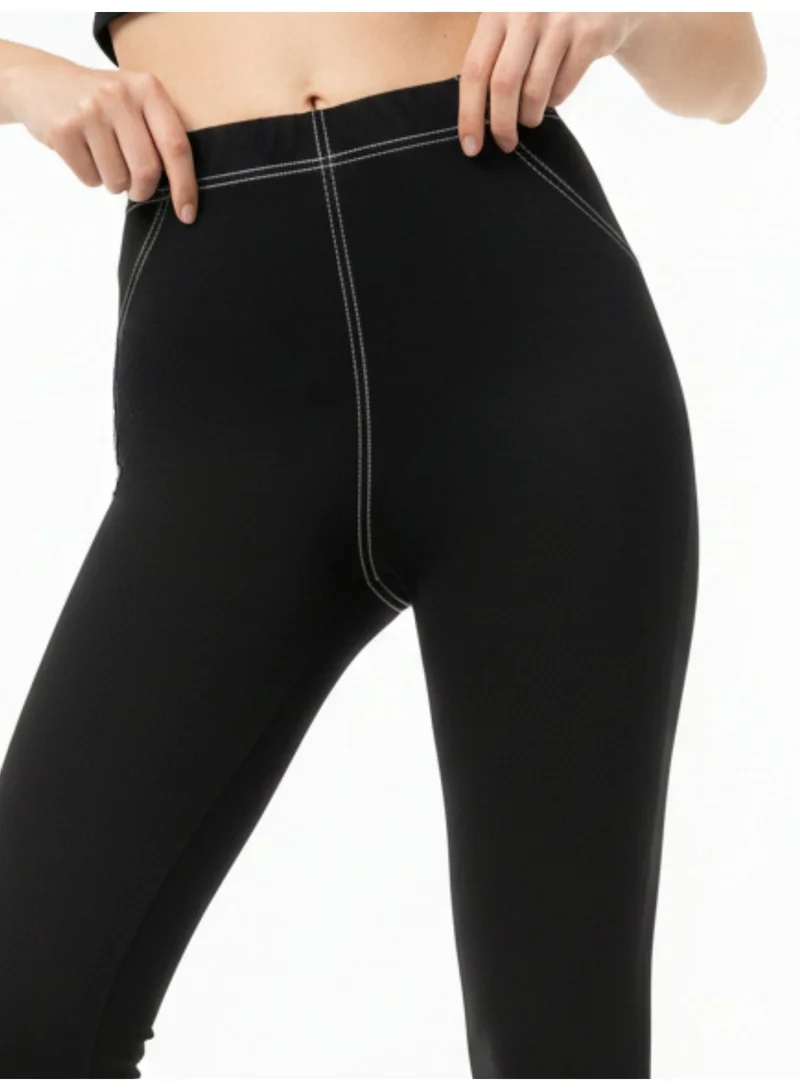 Outzidr  Black High Waist Fitted Leggings for Women | Best Price UAE