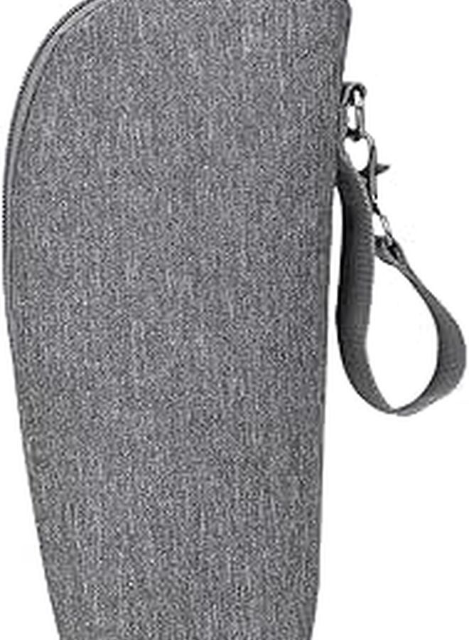 Insulated Milk Bottle Storage Pouch Thermal Feeding Tote Bag Portable For Outdoor Nursing Gray - Image 1