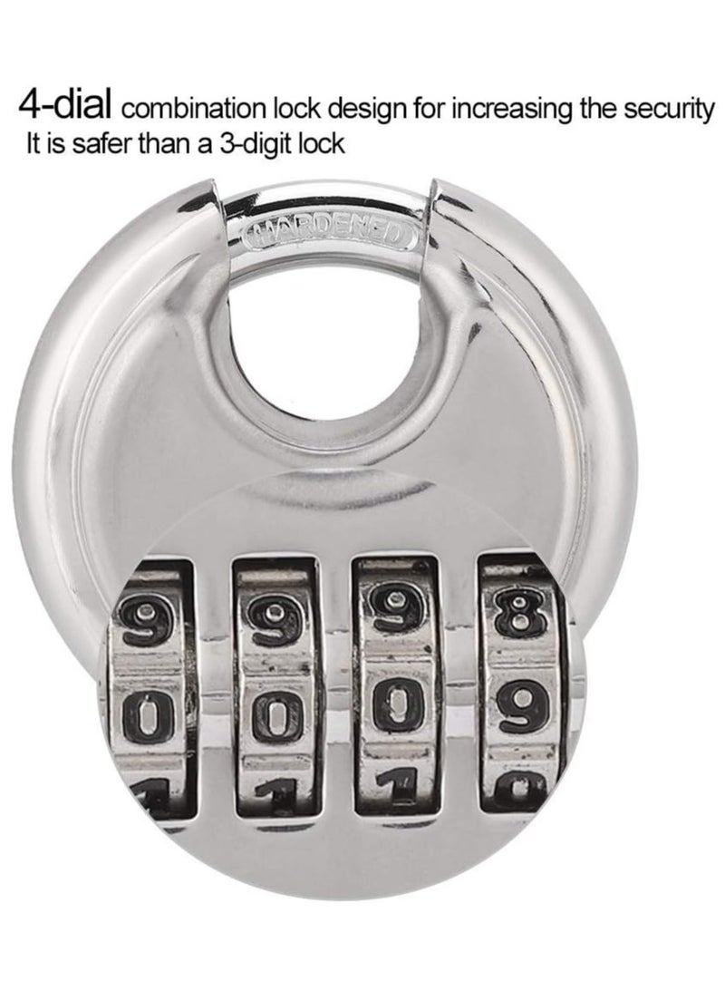 Rubik 4-Digits Combination Padlock, Alloy Steel Security Lock for School, Gym, Toolbox, Closet, Wardrobe, Gate, Cabinet (2 Pack)  - Image 3