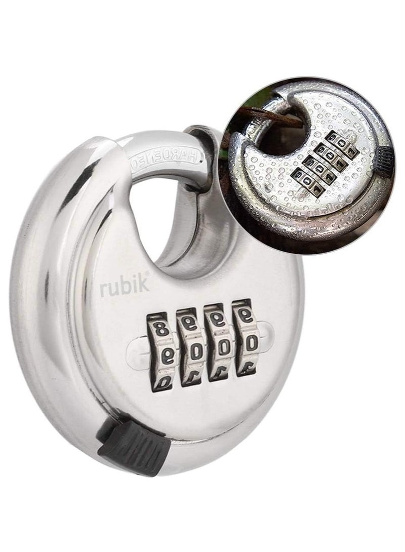 Rubik 4-Digits Combination Padlock, Alloy Steel Security Lock for School, Gym, Toolbox, Closet, Wardrobe, Gate, Cabinet (2 Pack)  - Image 4